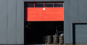 garage door won't close on a commercial overhead door at an industrial facility